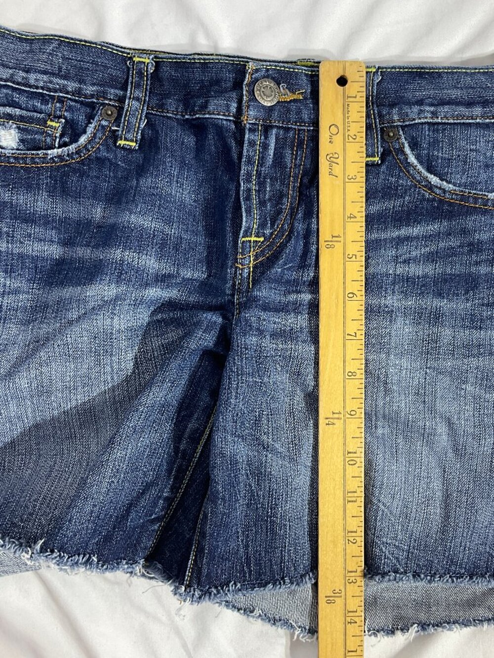 Lucky Size 6/28 Riley Cut Off Raw Hem Dark Wash Denim Jean Womens - Picture 14 of 14